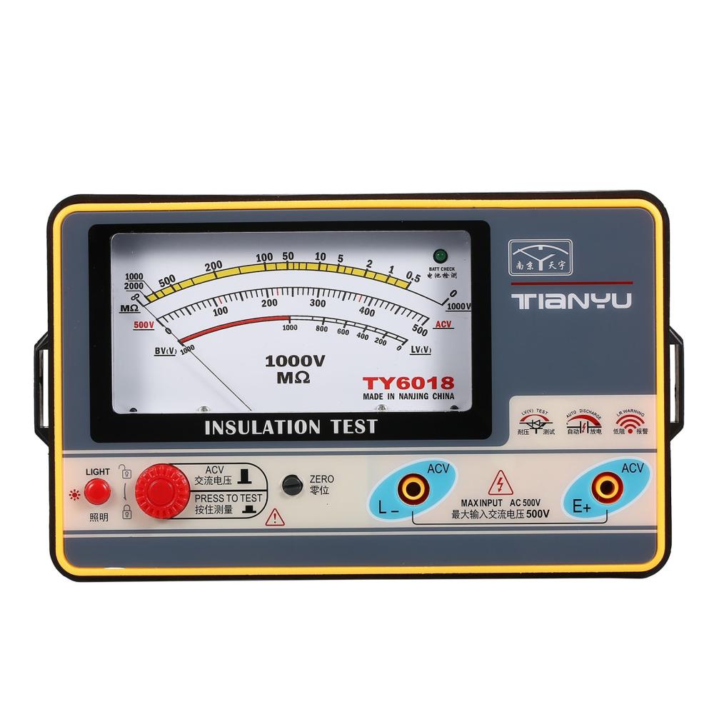 Insulation Resistance Meter Digital Ohmmeter  Handheld Insulation Tester Megameter 0-2000MΩ 1000V High Accuracy Megohmmeter Insulation Measurement Instrument  |   Electrical Measuring Tools Electrical Measuring Tools Electrical Measuring Tools