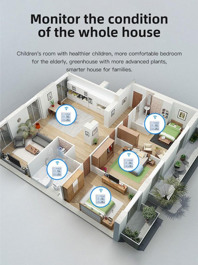Intelligent BT Wireless Temperature and Humidity Sensor Intelligent Linkage Detector Wireless Temperature and Humidity Meter Sensor  |   Temperature & Humidity Measurements Measurement & Analysis Instruments Temperature & Humidity Measurements