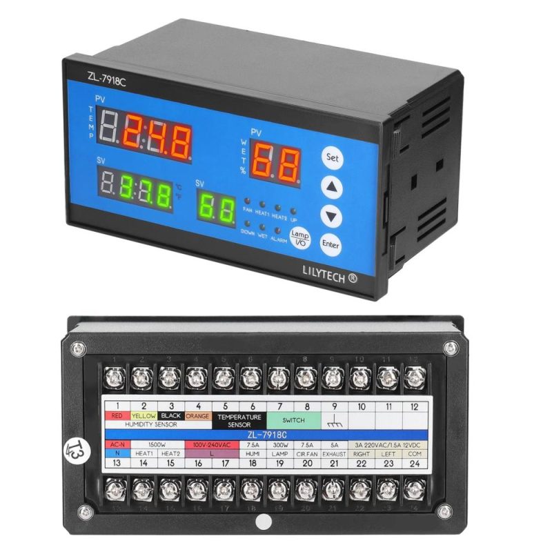 Intelligent Eggs Incubator Controller Multifunctional Automatic Incubator Eggs Hatcher Control System Incubation Temperature and Humidity Controlling Device  |   Temperature & Humidity Measurements Measurement & Analysis Instruments Temperature & Humidity Measurements