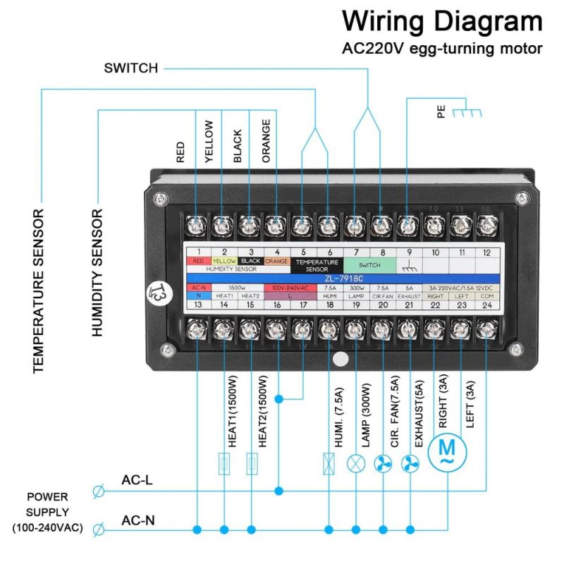 Intelligent Eggs Incubator Controller Multifunctional Automatic Incubator Eggs Hatcher Control System Incubation Temperature and Humidity Controlling Device  |   Temperature & Humidity Measurements Measurement & Analysis Instruments Temperature & Humidity Measurements