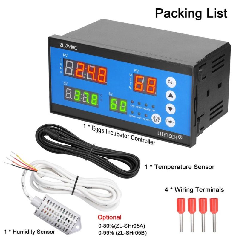 Intelligent Eggs Incubator Controller Multifunctional Automatic Incubator Eggs Hatcher Control System Incubation Temperature and Humidity Controlling Device  |   Temperature & Humidity Measurements Measurement & Analysis Instruments Temperature & Humidity Measurements