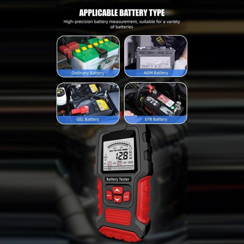 Internal Resistance Tester 12Volt/24Volt Intelligent Car Motorcycle Battery Tester Portable Digital Display Battery Test Device  |   Battery Testers Battery Testers Battery Testers