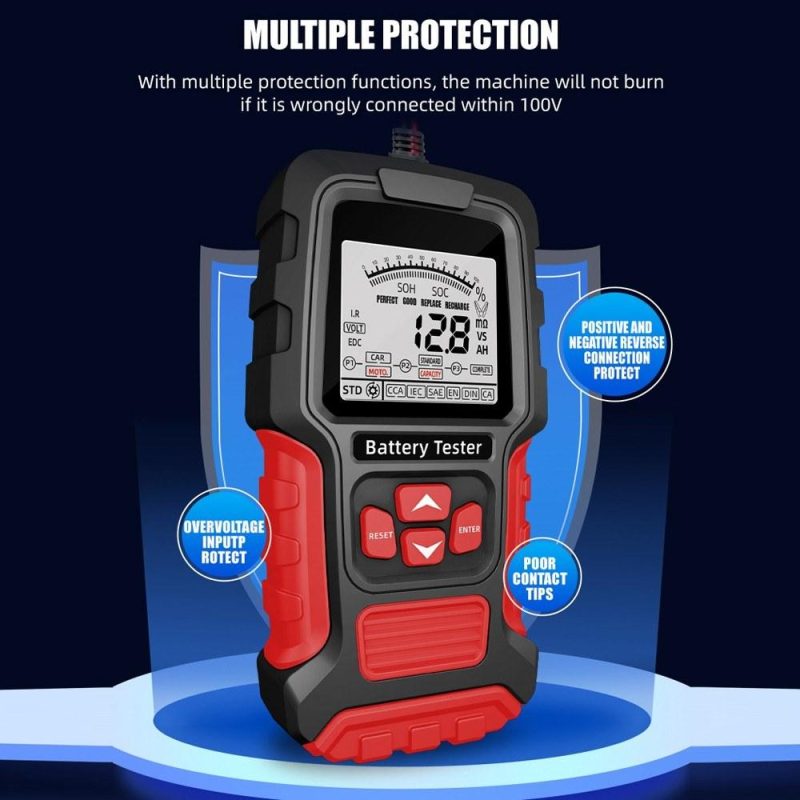 Internal Resistance Tester 12Volt/24Volt Intelligent Car Motorcycle Battery Tester Portable Digital Display Battery Test Device  |   Battery Testers Battery Testers Battery Testers