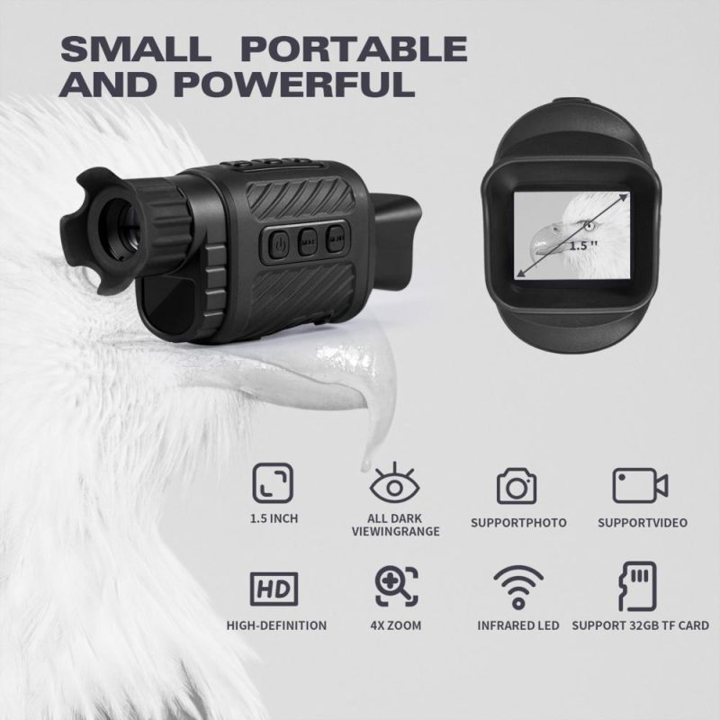 IR Night Vision Infrared Night-vision Scope Mini Portable Monocular Digital Infrared Night Detection Device for Outdoor Hunting Camping  |   Microscopes & Endoscope Measurement & Analysis Instruments Microscopes & Endoscope