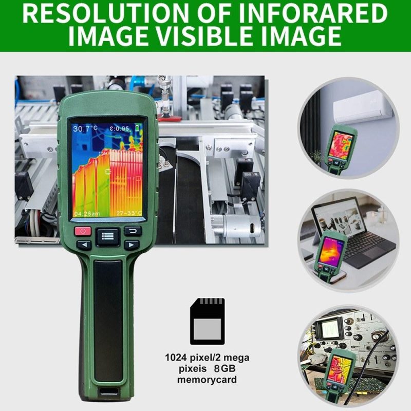 JD-108 160*120 Infrared Thermal Imager Portable Color Digital Display Heating Detector Handheld Temperature Imaging Camera  |   Infrared Thermometer Infrared Thermometer Green