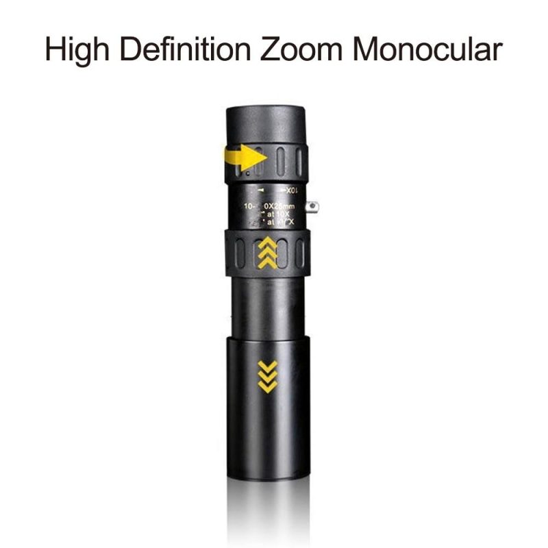 KKmoon 10-300×40 Zoom Monocular High Definition BAK4 Prism Monocular Retractable Telescope  |   Microscopes & Endoscope Measurement & Analysis Instruments Black