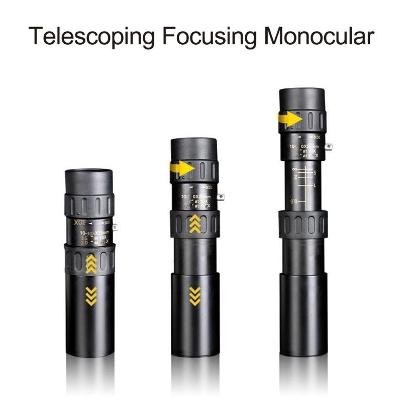 KKmoon 10-300×40 Zoom Monocular High Definition BAK4 Prism Monocular Retractable Telescope  |   Microscopes & Endoscope Measurement & Analysis Instruments Black