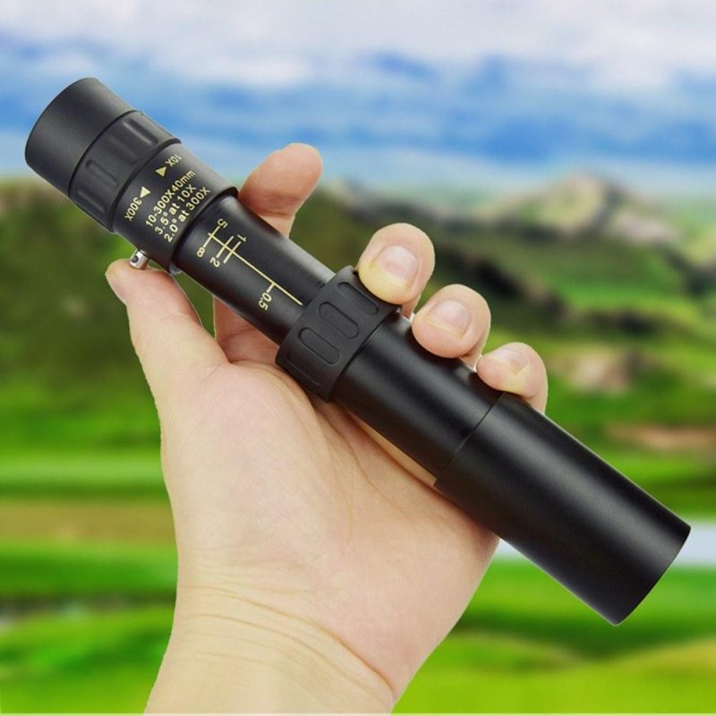 KKmoon 10-300×40 Zoom Monocular High Definition BAK4 Prism Monocular Retractable Telescope  |   Microscopes & Endoscope Measurement & Analysis Instruments Black