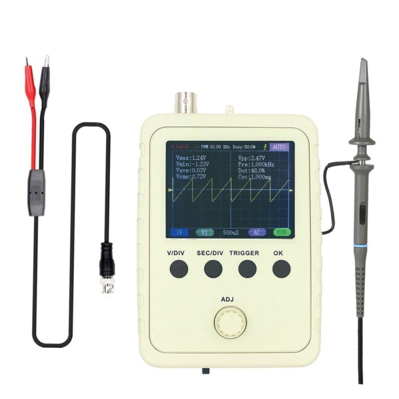 KKmoon 2.4″ TFT Digital Oscilloscope Kit with Power Supply and BNC-Clip Cable Probe  |   Digital Multimeters & Oscilloscopes Digital Multimeters & Oscilloscopes Digital Multimeters & Oscilloscopes