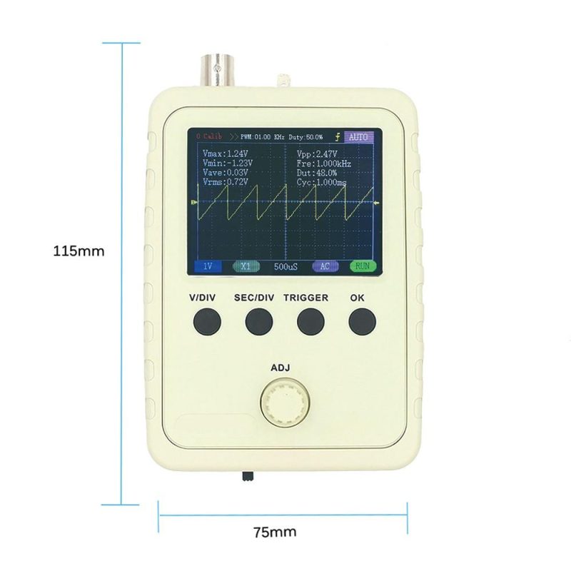 KKmoon 2.4″ TFT Digital Oscilloscope Kit with Power Supply and BNC-Clip Cable Probe  |   Digital Multimeters & Oscilloscopes Digital Multimeters & Oscilloscopes Digital Multimeters & Oscilloscopes