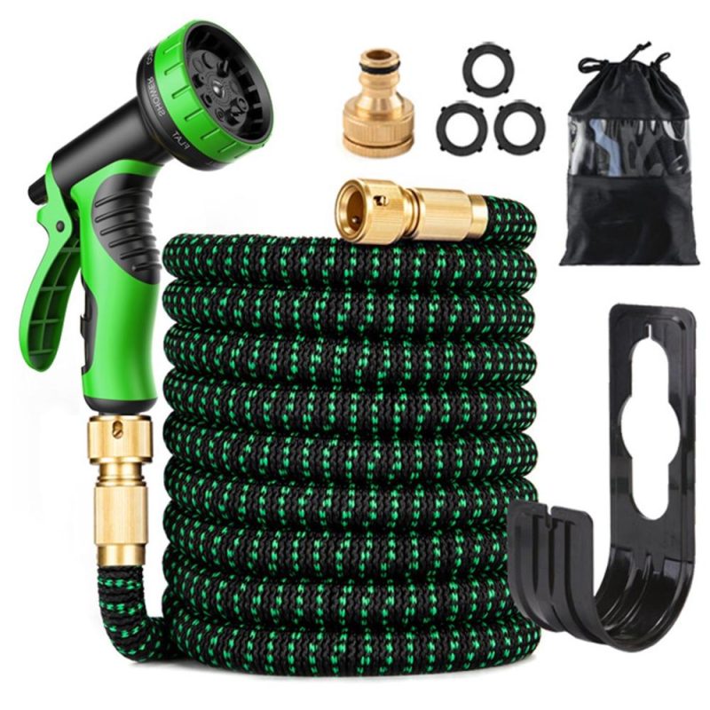 KKmoon 75ft Expandable Garden Hose with 9 Function Nozzle Flexible Strong Water Hose  |   Hardware & Accessories Hardware & Accessories Black