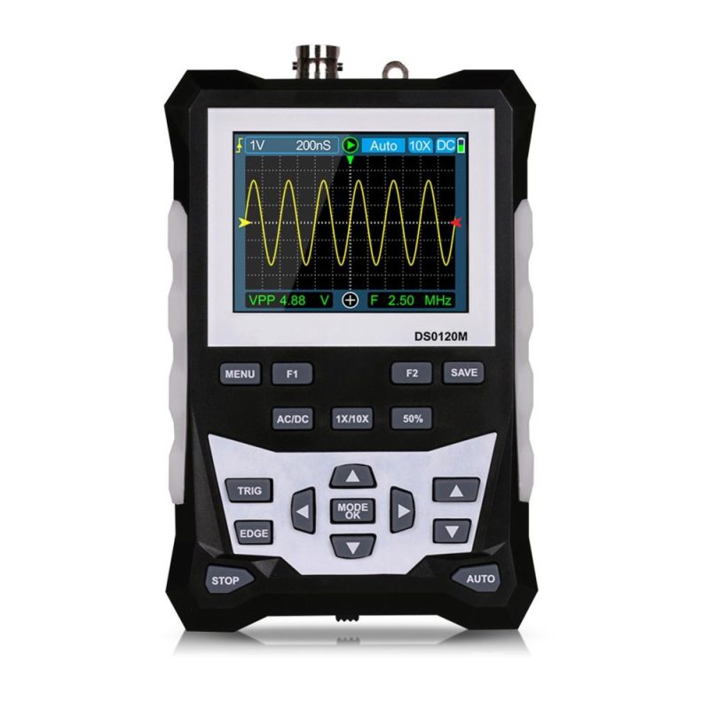 KKmoon DS0120M 320×240 High Definition 2.4 Inch TFT Color Screen Digital Oscilloscope 120MHz Bandwidth 500MSa/s Sampling Rate Professional Tool with Backlight Waveform Storage  |   Digital Multimeters & Oscilloscopes Digital Multimeters & Oscilloscopes Digital Multimeters & Oscilloscopes