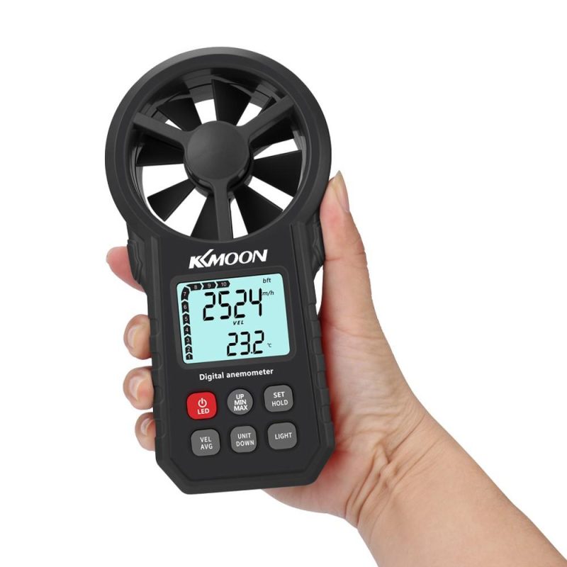 KKMOON Handheld Anemometer Portable Wind Speed Meter  |   Other Nature Element Measurements Measurement & Analysis Instruments Black/Black+Red