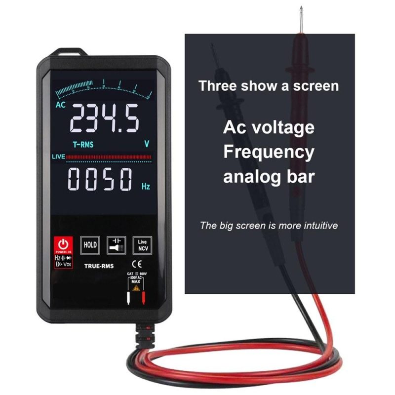 KKmoon KKM128 4.7 Inch Touching Color Screen Ultra-thin Multimeter  |   Digital Multimeters & Oscilloscopes Digital Multimeters & Oscilloscopes Black