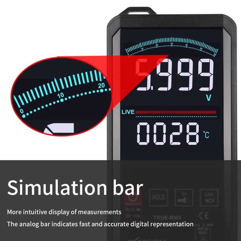 KKmoon KKM128 4.7 Inch Touching Color Screen Ultra-thin Multimeter  |   Digital Multimeters & Oscilloscopes Digital Multimeters & Oscilloscopes Black