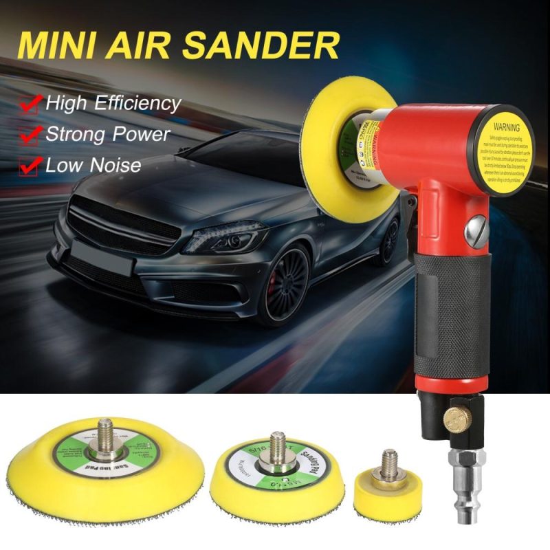 KKmoon Mini Air Sander with 1/2/3 Inch Sand Disks Random Orbital Pneumatic Sander Air Powered Sanders & Polisher with 15 Sandpapers for Car Beauty Woodworking Sanding Polishing Waxing  |   Electrical Equipment & Supplies Electrical Equipment & Supplies Electrical Equipment & Supplies