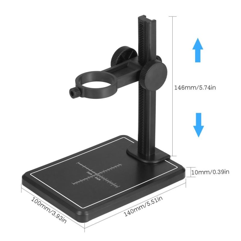 KKmoon Mini Digital Microscope Stand Magnifier Camera Up and Down Adjustable Stand Holder Universal Support Bracket Large Base with Scales for Digital Microscope  |   Microscopes & Endoscope Measurement & Analysis Instruments Microscopes & Endoscope