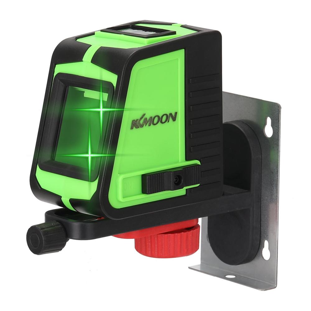 KKmoon Multifunctional 2 Lines Laser Level Large Window Leveling Tool with Sound Alarm Function  |   Microscopes & Endoscope Measurement & Analysis Instruments Black+Green