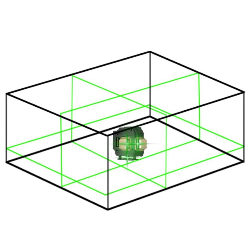 KKmoon Multifunctional 3D 12 Lines Laser Level Tool Vertical Horizontal Lines with Self-leveling Function  |   Other Instruments Measurement & Analysis Instruments Green Light