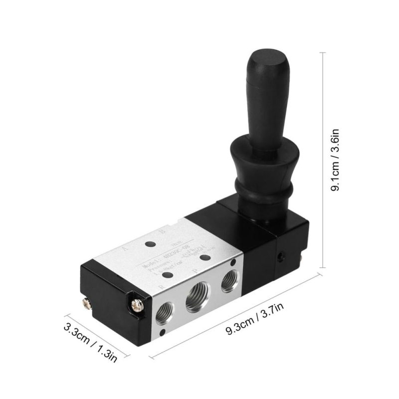 KKmoon Pneumatic 1/4” PT 5 Way 3 Position Air Hand Lever Operated Valve Pneumatic Valve Manual Air Control Valves  |   Machinery Parts Hardware & Gadgets Machinery Parts