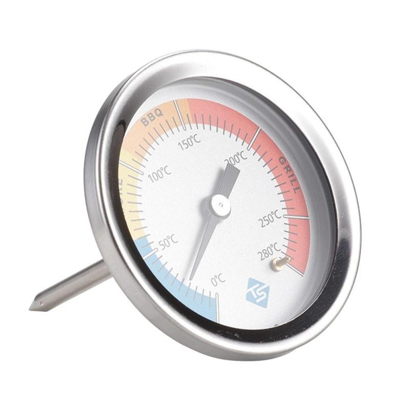 KKmoon Stainless Steel Thermometer Bi-Metal Thermometer Dial Thermometer 0~280℃ for Grill Barbecue Smoker Oven  |   Temperature & Humidity Measurements Measurement & Analysis Instruments Temperature & Humidity Measurements