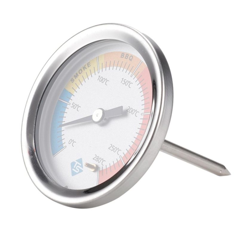 KKmoon Stainless Steel Thermometer Bi-Metal Thermometer Dial Thermometer 0~280℃ for Grill Barbecue Smoker Oven  |   Temperature & Humidity Measurements Measurement & Analysis Instruments Temperature & Humidity Measurements