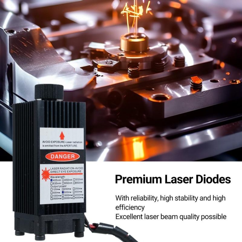 Laser Engraving Module 2 Pin Interface Focusable Engraving 450nm 500mw Module Head 12V Blue Violet Light Adjustable Focus for Desktop Engraver Machine DIY Wood Paper Leather  |   Laser Equipment Laser Equipment Laser Equipment