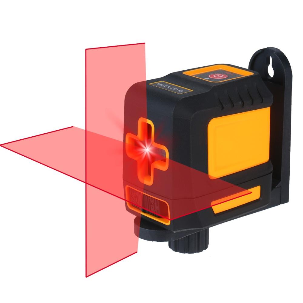 Laser Level Professional Horizontal and Vertical Cross Line Self Leveler Auto-Leveling Spirit Level Self-Leveling Cross Laser Lines Adjustable Brightness Red Beam T03  |   Microscopes & Endoscope Measurement & Analysis Instruments Black+Orange