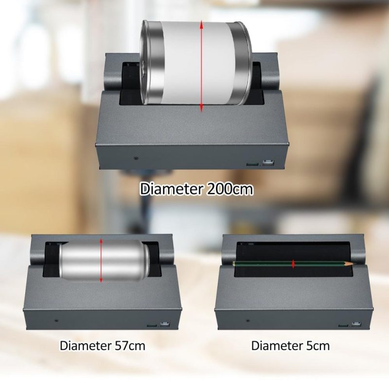 Laser Rotary Roller 360° Laser Engraver Y-axis Rotary Module for Engraving Curved Surface Objects Diameter 5mm to 200mm Cylindrical Objects Cans Like Cups Bottles Pens Cans and etc  |   Laser Equipment Laser Equipment Grey