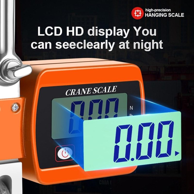 LCD Digital Display Crance Scale 0.05-500kg Portable Industrial Electronic Heavy Duty Weight Hook Crane with Unit Change Function  |   Digital Scales Digital Scales Digital Scales