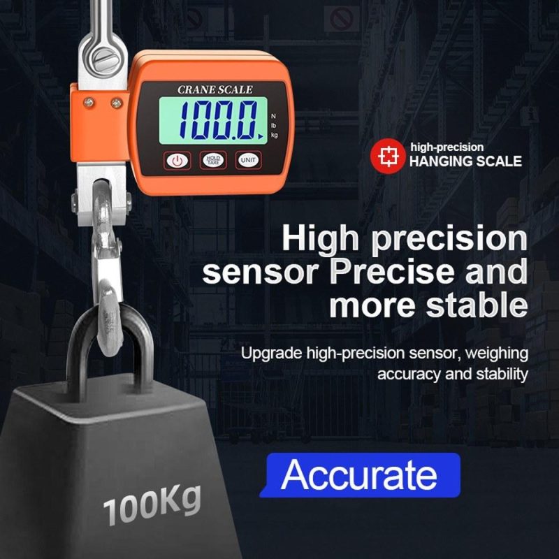 LCD Digital Display Crance Scale 0.05-500kg Portable Industrial Electronic Heavy Duty Weight Hook Crane with Unit Change Function  |   Digital Scales Digital Scales Digital Scales