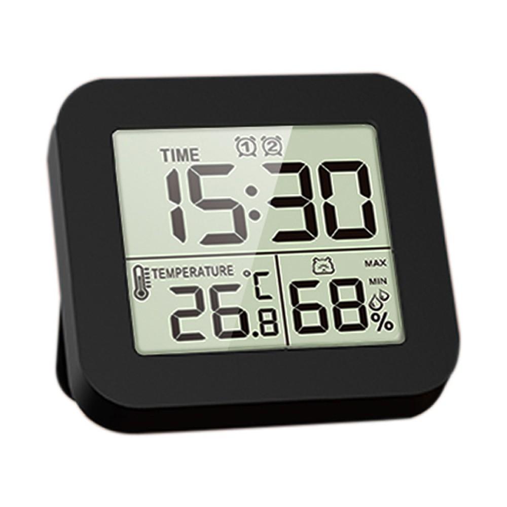 LCD Digital Display Hygrothermograph Humidity Meter Temprature Meter Multifunctional Clock Timer Recyclable Timing Two Sets of Alarms Clock  |   Temperature & Humidity Measurements Measurement & Analysis Instruments Black + White