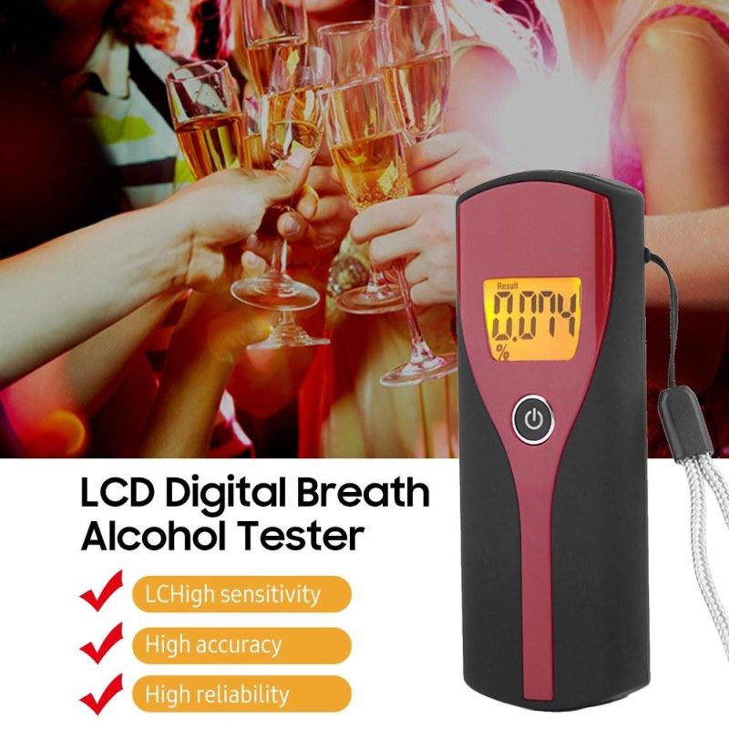 LCD Display Digital Breath Alcohol Tester Breathalyzer Non-contacting Blowing Alcohol Analyzer Meter Portable Alcohol Detector for Policeman Home Use  |   Other Instruments Measurement & Analysis Instruments Black