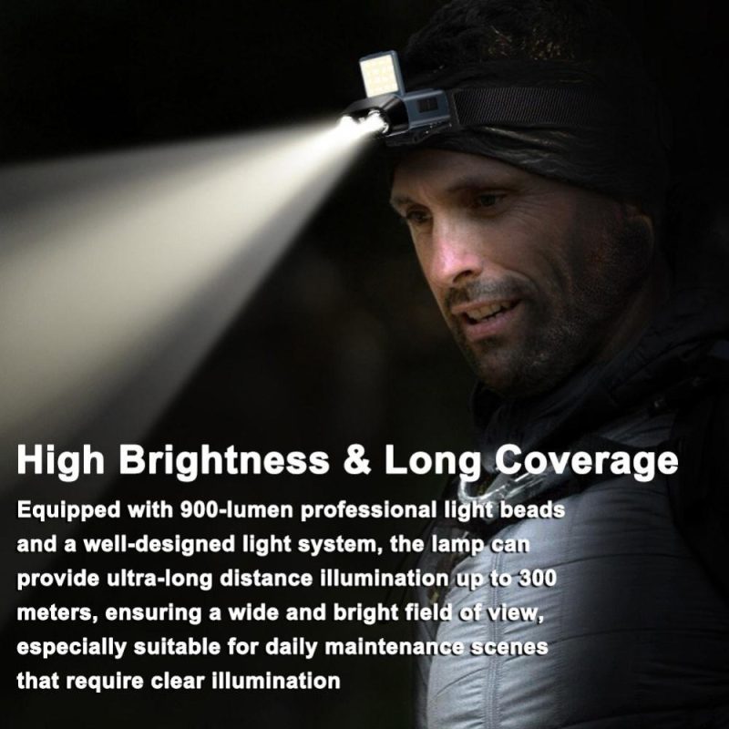 LED Sensor Light Brightness Adjustable Headlamp COB Hat Clip Light Side Sensor Five Light Modes with Stepless Dimmable Function IPX4 Waterproof  |   Optical Instruments Measurement & Analysis Instruments Black/Blue/White