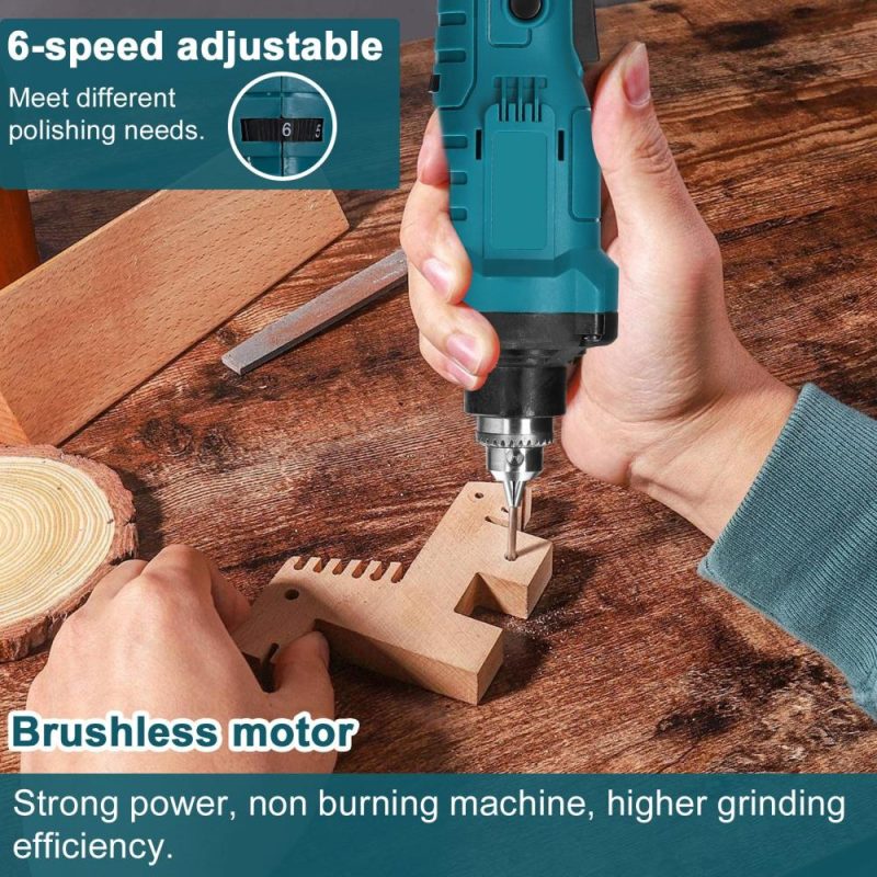 Lithium Battery Brushless Grind Tool 6mm Chuck Electric Polishing Machine Portable Grinding Machine Electric Engraving Tool Speed Adjusatble Grind Tool  |   Electrical Equipment & Supplies Electrical Equipment & Supplies Blue