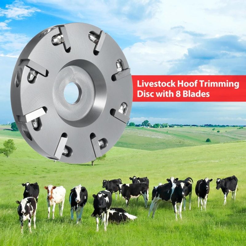 Livestock Hoof Trimming Disc Electric Metal Hoof Nipper Knife Tool Livestock Sheep Cattles Horses Cow Hoof Trimming Grinding Disc Plate with 8 Blades  |   Power Tool Parts Power & Electrical Tools Power Tool Parts