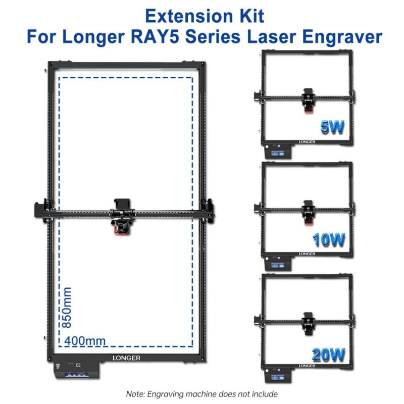 LONGER Extension Kit for Longer Laser Engraver Y-axis Expansion Kit Suitable for RAY5 5W/10W/20W Laser Cutter and Engraver  |   Laser Equipment Laser Equipment Laser Equipment