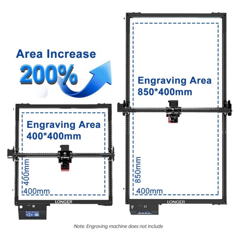 LONGER Extension Kit for Longer Laser Engraver Y-axis Expansion Kit Suitable for RAY5 5W/10W/20W Laser Cutter and Engraver  |   Laser Equipment Laser Equipment Laser Equipment