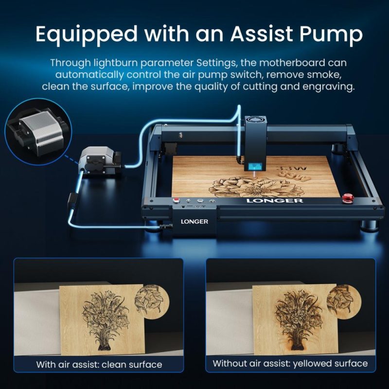 LONGER Laser B1 20W Laser Engraver 24W Laser Power High Speed Engraving with Smart Air Assist System  |   Laser Equipment Laser Equipment Laser Equipment