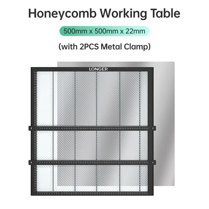 LONGER Laser Cutting Honeycomb Panel with Material Clamp 500x500x22mm  |   Laser Equipment Laser Equipment Laser Equipment