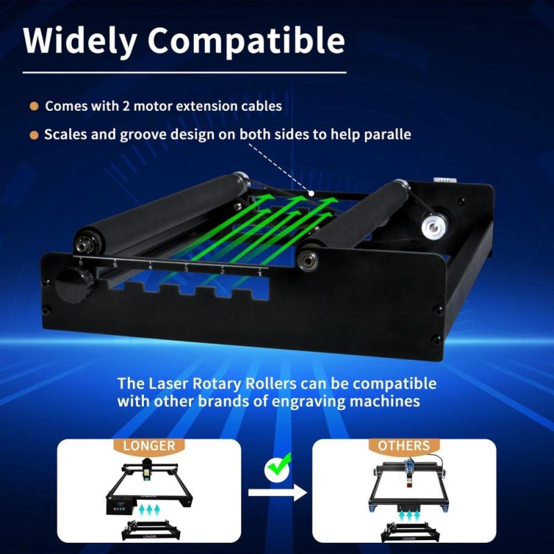 LONGER Laser Rotary Roller 360 Degrees Rotation Y-axis Laser Engraver Rotary Attachment  |   Laser Equipment Laser Equipment Laser Equipment