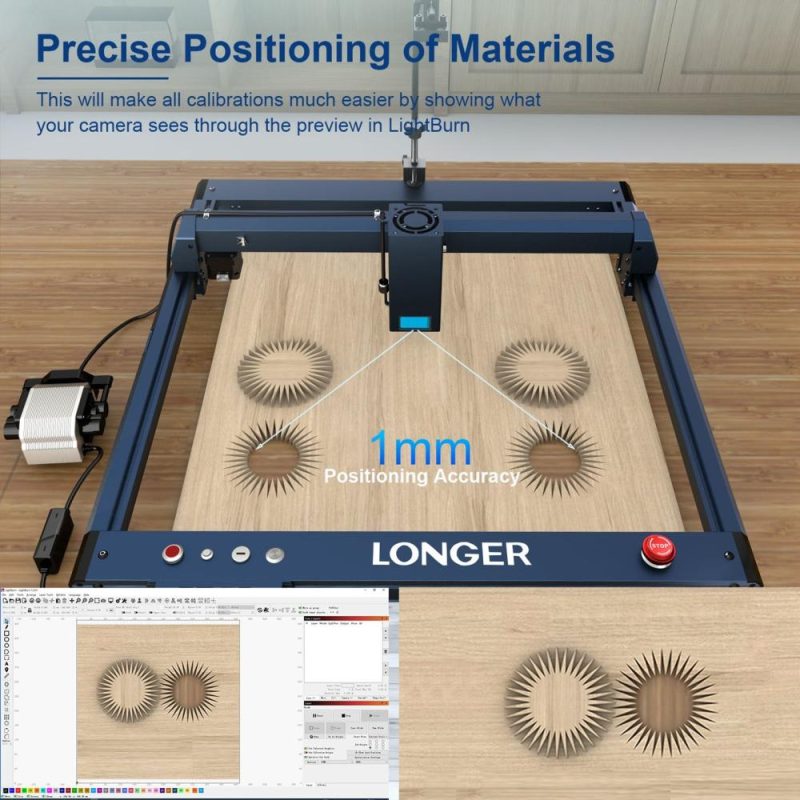 LONGER Lightburn Camera High 8MP Positioning and Recording  |   Laser Equipment Laser Equipment Laser Equipment