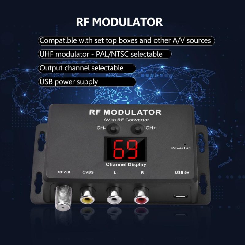 M60 RF Modulator AV to RF Converter  |   Other Instruments Measurement & Analysis Instruments Black