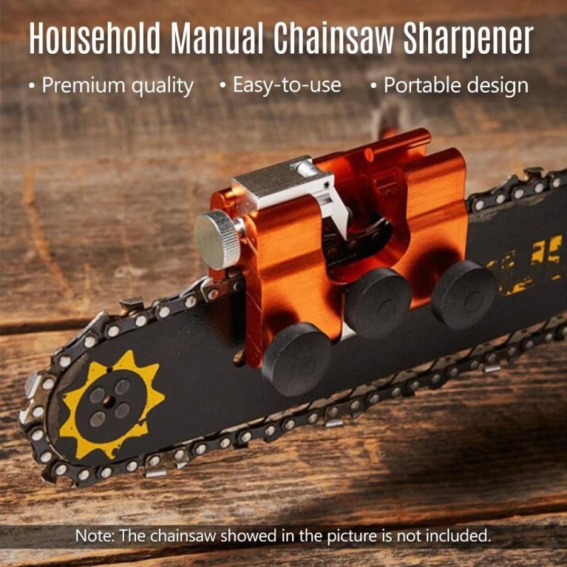 Manual Chainsaw Chain Sharpener Portable Hand-cranked Saw Chain Grinder Household Sharpening Tool Grinding Machine Accessory for Chain  |   Hardware & Accessories Hardware & Accessories Hardware & Accessories