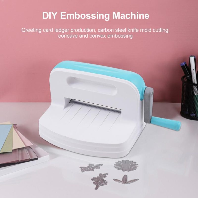 Manual Die Cutting & Embossing Machine, Portable Cut Machines, Hand DIY Embossing, Cutting Greeting Card Hand Account Making Tool, for Arts & Crafts, Scrapbooking, Card Making and Crafting  |   Others Hardware & Gadgets Blue And White