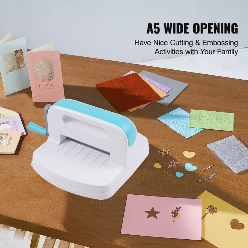 Manual Die Cutting & Embossing Machine, Portable Cut Machines, Hand DIY Embossing, Cutting Greeting Card Hand Account Making Tool, for Arts & Crafts, Scrapbooking, Card Making and Crafting  |   Others Hardware & Gadgets Blue And White