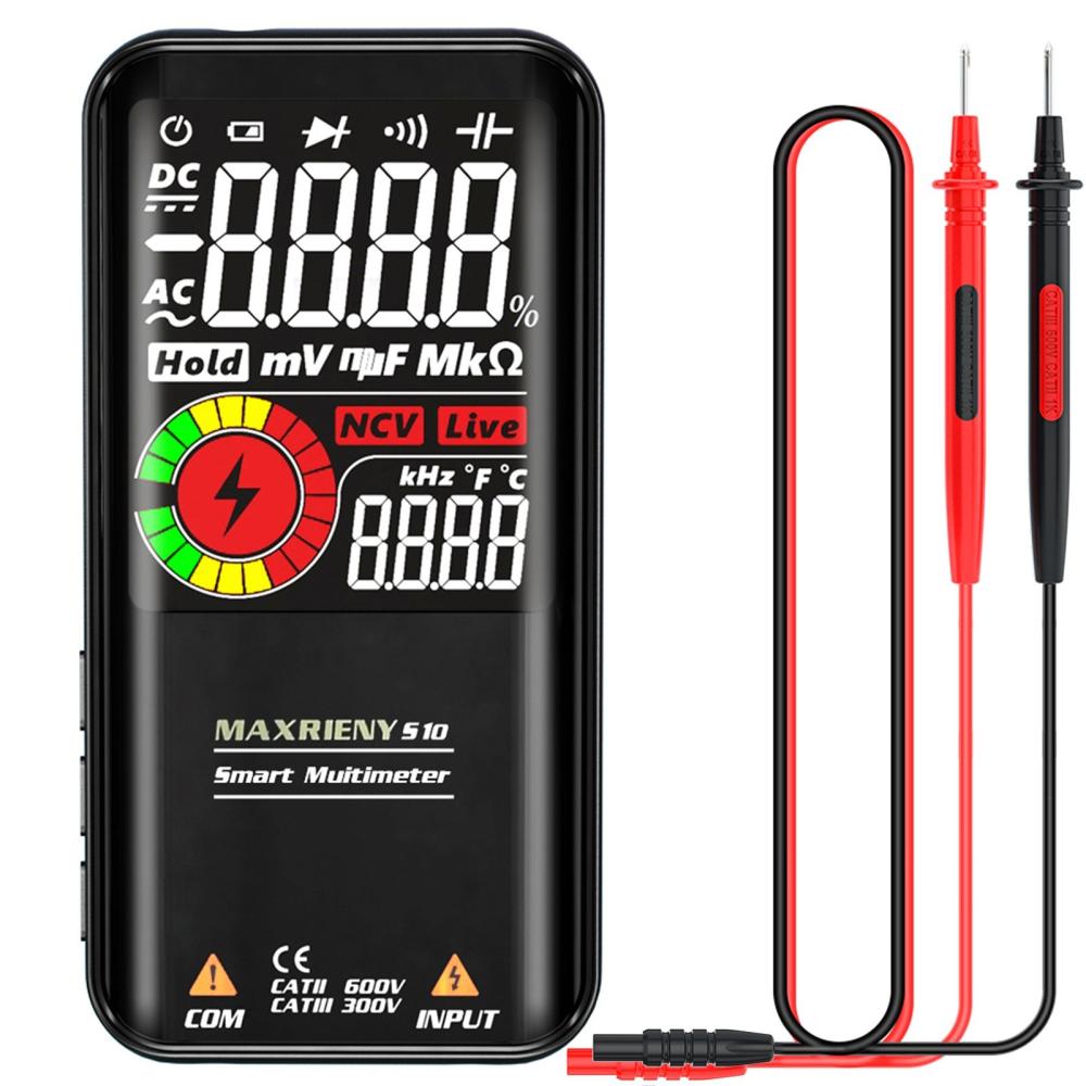 MAXRIENY S10 3.3 Inch LCD Display Screen Multifunction Multimeter (Without battery)  |   Digital Multimeters & Oscilloscopes Digital Multimeters & Oscilloscopes Black + Red