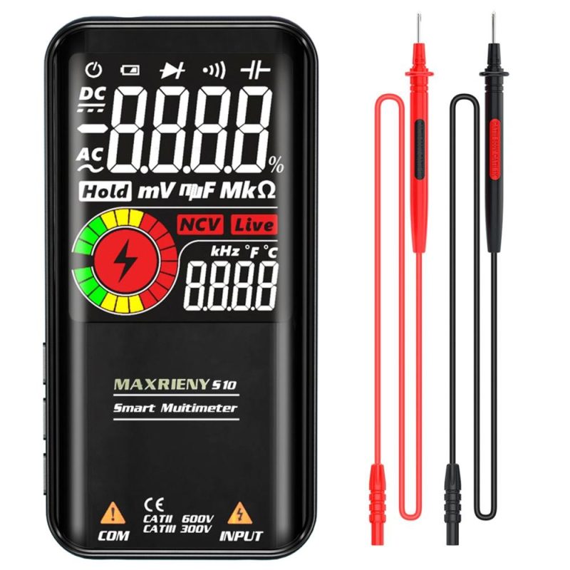 MAXRIENY S10 3.3 Inch LCD Display Screen Multifunction Multimeter (Without battery)  |   Digital Multimeters & Oscilloscopes Digital Multimeters & Oscilloscopes Black + Red