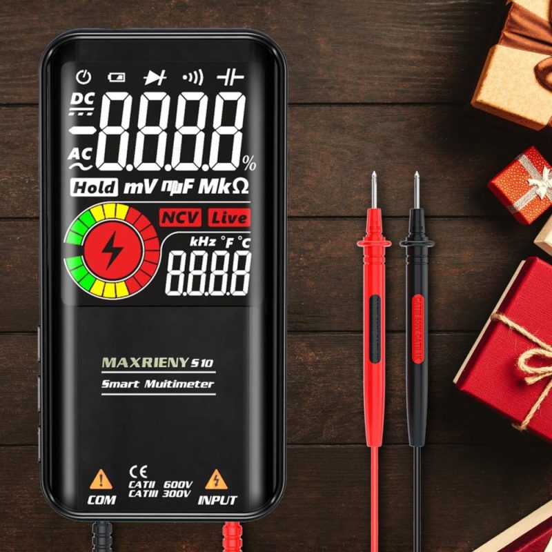 MAXRIENY S10 3.3 Inch LCD Display Screen Multifunction Multimeter (Without battery)  |   Digital Multimeters & Oscilloscopes Digital Multimeters & Oscilloscopes Black + Red