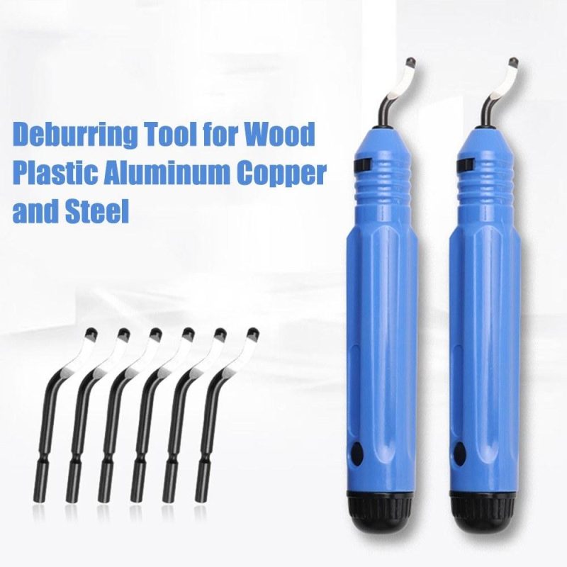 Metal Deburring Tool Kit Deburring Cutters Set Burr Remover Hand Tool for Wood Plastic Aluminum Copper and Steel  |   Hardware & Accessories Hardware & Accessories Hardware & Accessories